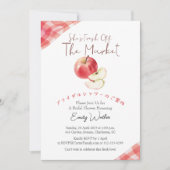 Fresh Off the Market Bridal Shower Apple Rustic Kaart (Voorkant)