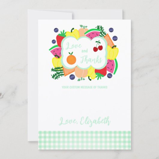 Fresh Off The Market Bridal Shower Bedankkaart (Voorkant)