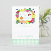 Fresh Off The Market Bridal Shower Bedankkaart (Staand voorkant)