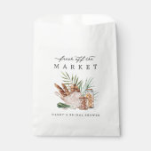 Fresh Off the Market Bridal Shower Bedankzakje (Voorkant)
