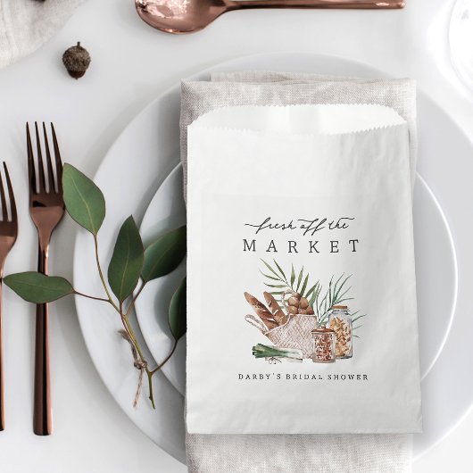 Fresh Off the Market Bridal Shower Bedankzakje