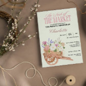 Fresh Off the Market Bridal Shower Floral Rustic Kaart