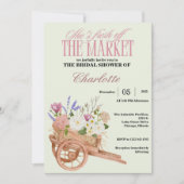 Fresh Off the Market Bridal Shower Floral Rustic Kaart (Voorkant)