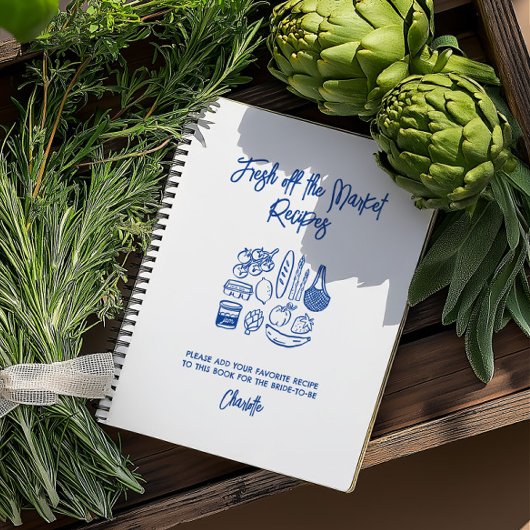 Fresh Off The Market Bridal Shower Guest Recipe  Notitieboek
