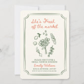 Fresh Off the Market Bridal Shower Invitation Kaart (Voorkant)