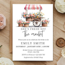 Fresh Off The Market Bridal Shower Invitation Temp Kaart