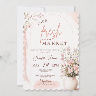 Fresh off the Market Bridal Shower Kaart