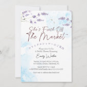 Fresh Off the Market Bridal Shower Lavender Blue Kaart (Voorkant)