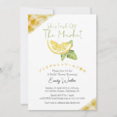 Fresh Off the Market Bridal Shower Lemon Rustic Kaart (Voorkant)