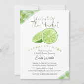Fresh Off the Market Bridal Shower Lime Rustic Kaart (Voorkant)