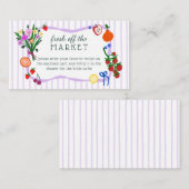 FRESH OFF THE MARKET Bridal Shower Recipe Request Informatiekaartje (Voorkant / Achterkant)