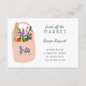 FRESH OFF THE MARKET Bridal Shower Recipe Request Informatiekaartje (Voorkant)