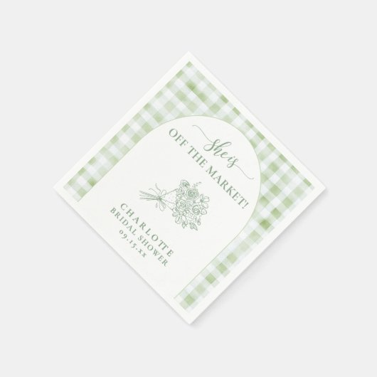 Fresh Off the Market Bridal Shower Servet (Hoek)