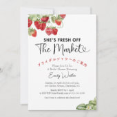 Fresh Off the Market Bridal Shower Strawberry Red Kaart (Voorkant)