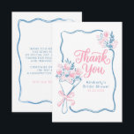 Fresh Off The Market Bridal Shower Thank You Card Bedankkaart<br><div class="desc">These hand-drawn thank you cards blend whimsical charm with modern creativity,  featuring a handwritten typography and fresh off the market bouquet</div>