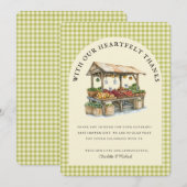 Fresh Off the Market Bridal Shower Thank You Card  Kaart (Voorkant / Achterkant)