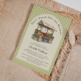 Fresh Off the Market Bridal Shower Uitnodiging