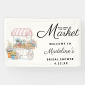 Fresh Off The Market Bridal Shower Welcome Sign Spandoek (Horizontaal)