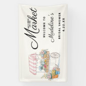 Fresh Off The Market Bridal Shower Welcome Sign Spandoek (Verticaal)