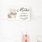 Fresh Off The Market Bridal Shower Welcome Sign Spandoek (Insitu)