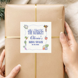 Fresh Off the Market Bridal Shower Welcome To Vierkante Sticker