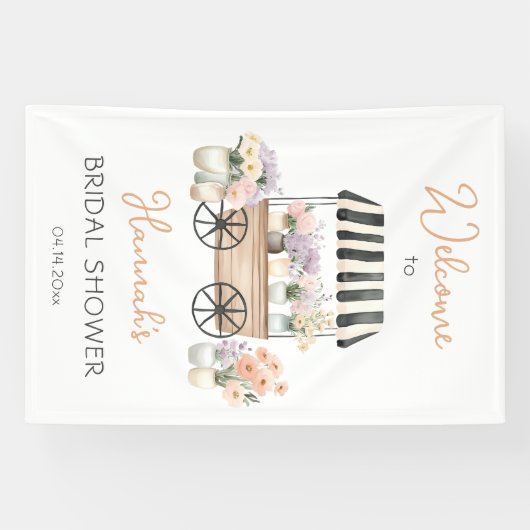 Fresh Off The Market Bruiloftsontvangst met Bloeme Spandoek (Horizontaal)