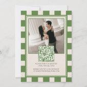 Fresh Off the Market Checkered Bridal Shower Kaart (Achterkant)