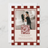 Fresh Off the Market Checkered Bridal Shower Kaart (Achterkant)