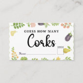 Fresh Off The Market Corks Game Vrijgezellenfeest Informatiekaartje (Voorkant)