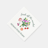 FRESH OFF THE MARKET Cute Custom Bridal Shower Servet (Hoek)