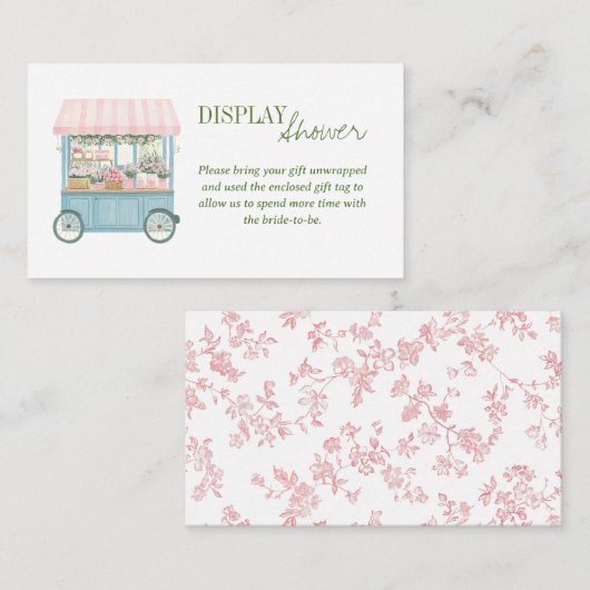 Fresh Off The Market Farmers Display Bridal Shower Informatiekaartje (Voorkant / Achterkant)