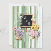 Fresh Off the Market Floral Bridal Shower Kaart (Achterkant)