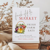 Fresh off the Market Food Sign Vrijgezellenfeest Poster