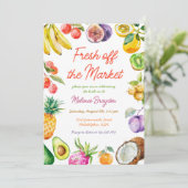 Fresh Off the Market Fruit Vrijgezellenfeest Kaart (Staand voorkant)