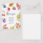 Fresh Off The Market Fruits Bridal Shower Recipe Informatiekaartje (Voorkant / Achterkant)