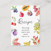 Fresh Off The Market Fruits Bridal Shower Recipe Informatiekaartje (Voorkant)