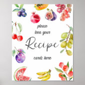 Fresh Off The Market Fruits Bridal Shower Recipe Poster (Voorkant)