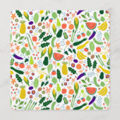 FRESH OFF THE MARKET Fruits & Veggies Cute CUSTOM  Kaart (Achterkant)