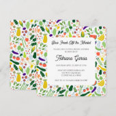 FRESH OFF THE MARKET Fruits & Veggies Cute CUSTOM  Kaart (Voorkant / Achterkant)