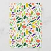 FRESH OFF THE MARKET Fruits & Veggies Cute CUSTOM  Kaart (Achterkant)