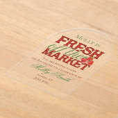 Fresh Off the Market - Gepersonaliseerde moderne b Acryl Uitnodigingen (Laagn)