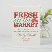 Fresh Off the Market - Gepersonaliseerde moderne b Kaart (Staand voorkant)