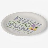 Fresh Off the Market - Gepersonaliseerde moderne b Papieren Bordje (Gekanteld)