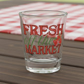 Fresh Off the Market - Gepersonaliseerde moderne b Shot Glas