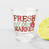 Fresh Off the Market - Gepersonaliseerde moderne b Shot Glas (Voorkant)