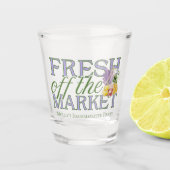 Fresh Off the Market - Gepersonaliseerde moderne b Shot Glas (Voorkant)