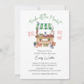 Fresh Off the Market Green Vegetable Stand Rustic Kaart (Voorkant)