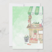 Fresh Off the Market Green Vegetable Stand Rustic Kaart (Achterkant)