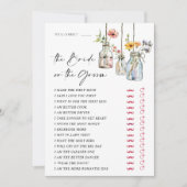 Fresh Off The Market Guess Who Bridal Game Card Kaart (Voorkant)