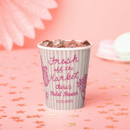 Fresh Off The Market Hand Drawn Bridal Shower Papieren Bekers